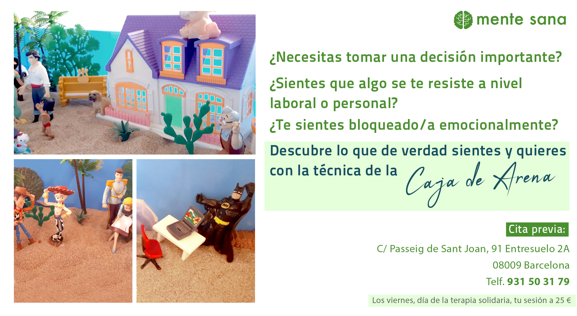 Técnica La Caja de Arena, Barcelona. Viernes 25€